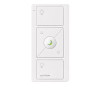 Lutron PJN-3BRL-GWH-L01 Pico 3-Button Raise/Lower Nightlight Icon Remote - (White | Gloss)
