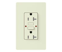 Lutron SCR-20-GFST-BI 20 Amp GFCI Receptacle - (Biscuit | Satin)