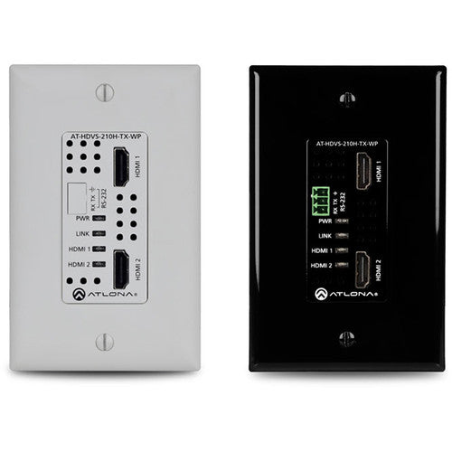 Atlona® AT-HDVS-210H-TX-WP-KIT 4K HDMI over HDBaseT 2x1 Switch Wall Plate Extender Kit