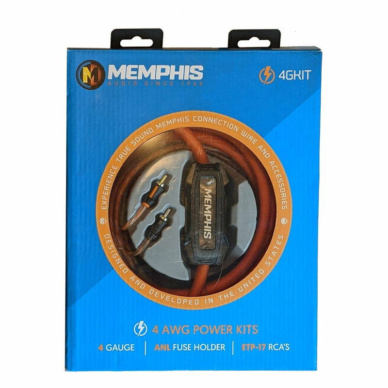 Memphis Audio 4GKIT 4-Gauge Amp Install Kit With ANL Fuse Holder With One 200A Fuse