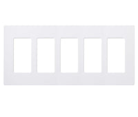 Lutron SC-5-SW Claro 5-Gang Wallplate - (Snow | Satin)