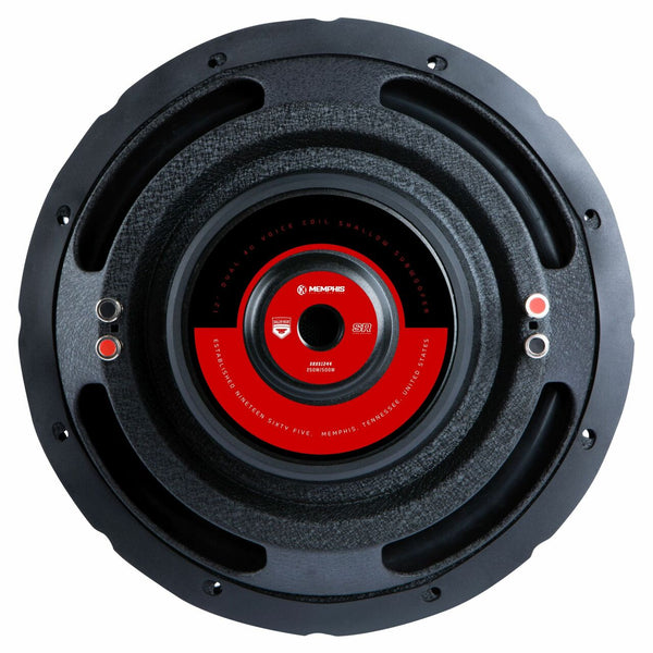 Memphis Audio SRXS1244 12" Street Reference Dual 4-Ohm Shallow Mount Subwoofer - 250 wRMS