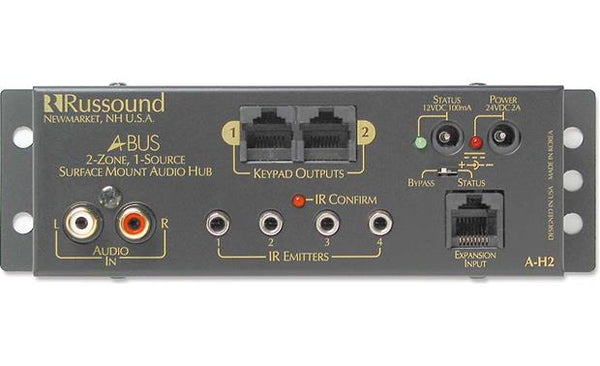Russound A-H2 1 SOURCE, 2 ZONE SURFACE MOUNT HUB
