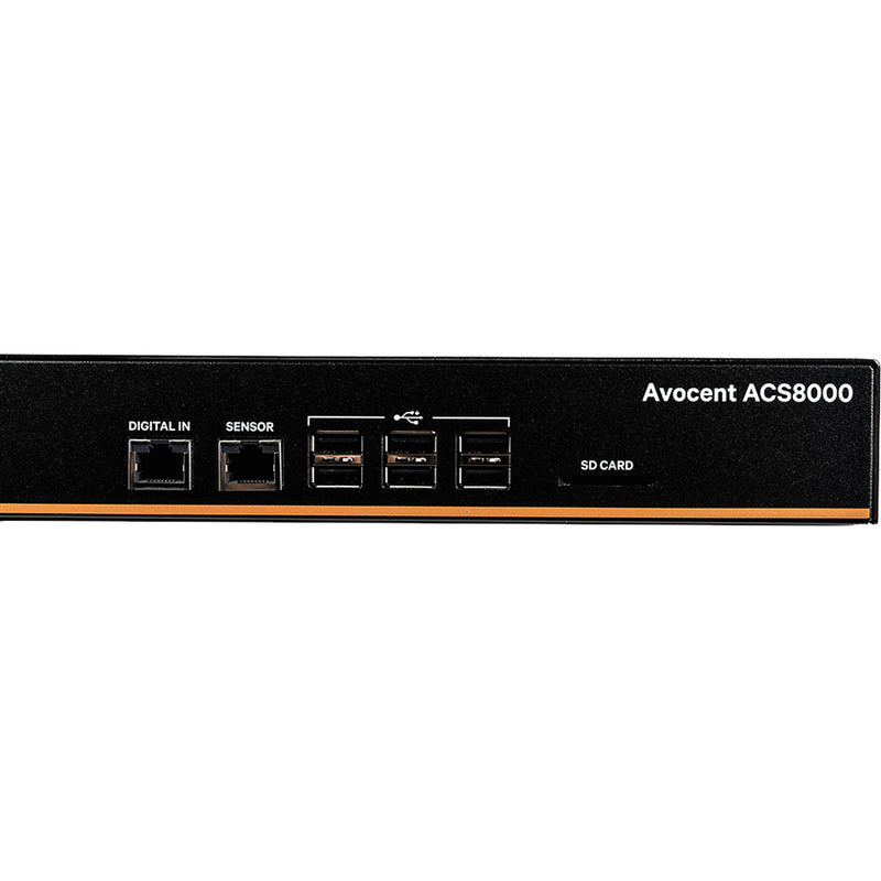 Vertiv ACS8008MSDC-400 8-port ACS8000 Console System with dual AC Power Supply and analog modem, non-TAA