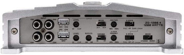 Hifonics ZG-1200.4 ZEUS Gamma ZG Series 1,200-Watt Max 4-Channel Class A/B Amp