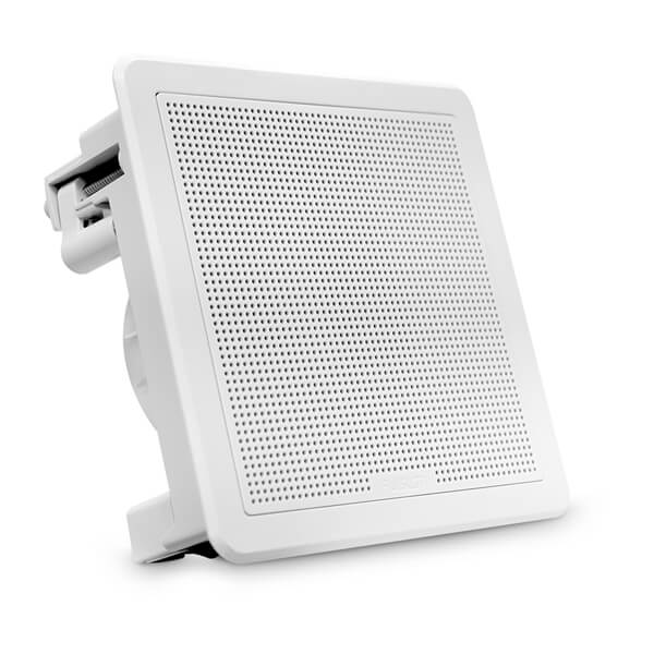 Fusion® 010-02299-10 FM Series 6.5" 120-Watt Square White Flush Mount Marine Speakers (Pair)