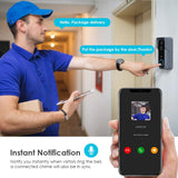 Silarius SIL-DOORBELL2MPBSDB 2MP, WiFi Battery Powered Smart Doorbell Camera + Chime (Outdoor IP65), Cloudedge app , includes 32GB MicroSD card