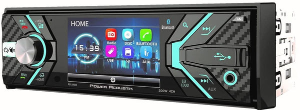Power Acoustik PD-348B 3.4" Incite Single-DIN In-Dash Detachable LCD Touchscreen DVD Receiver with Bluetooth®