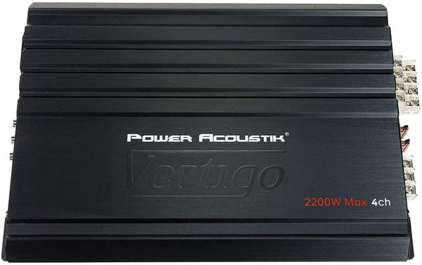 Power Acoustik VA4-2200D 2 Channel 2200W Component Speakers Tweeters Amplifier