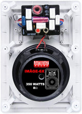 EARTHQUAKE IMAGE-6X 6.5" 2WAY IN WALL 1" SWIVEL TWEETERS PUSH TERMINALS 3DB CROSSOVER