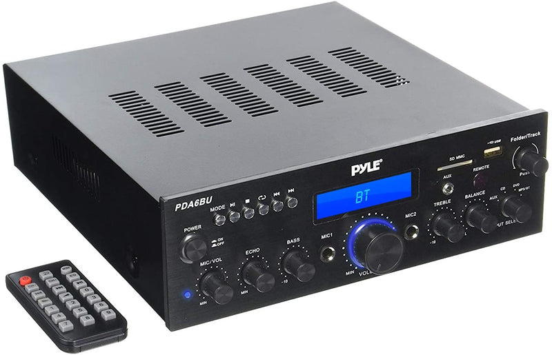 Pyle PDA6BU 200-Watt Bluetooth® Stereo Amp Receiver with USB & SD™ Card Readers