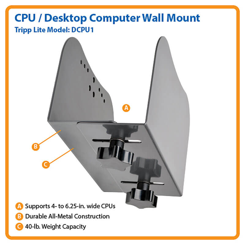 Tripp Lite DCPU1 CPU / Computer Mount for Desks and Rails