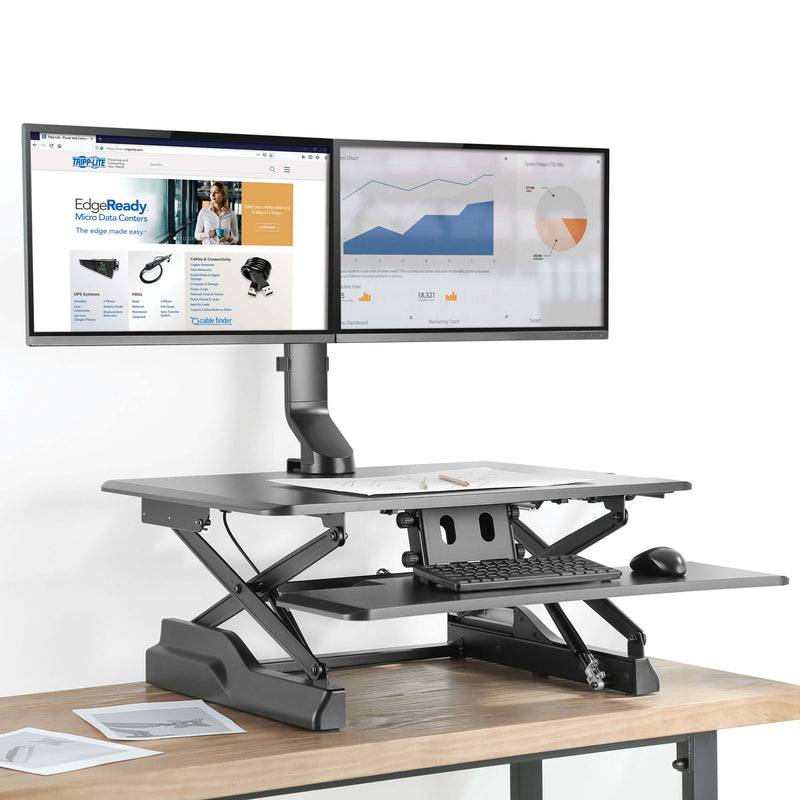 Tripp Lite DDR1727DC Dual-Display Monitor Arm with Desk Clamp and Grommet