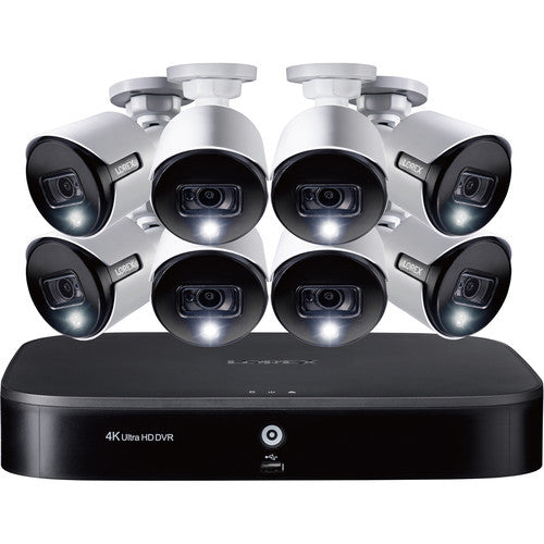 Lorex DK182-88DAE 8CH 4K DVR w/ 2TB HDD & 8 4K Active Deterrence HD-CVI Bullet C