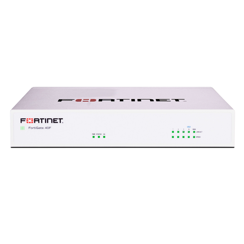 Fortinet FortiGate FG-40F Network Security/Firewall Appliance - 5 Port - 10/100/1000Base-T - Gigabit Ethernet - 5 x RJ-45 - Wall Mountable