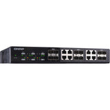 QNAP QSW-1208-8C-US 12-Port Unmanaged 10GbE Switch Twelve SFP+ with Shared Eight