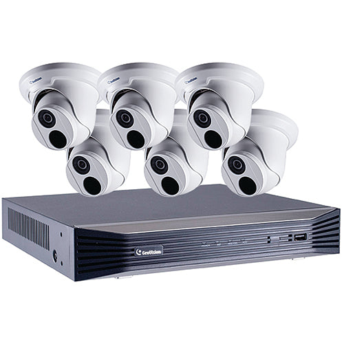 GeoVision 801-SN8EBD47-2TB 8CH 4K NVR 2TB HDD + 6 4MP Turret cams