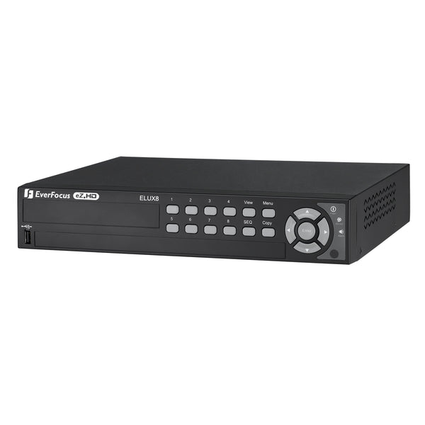 EverFocus ELUX8/4T 8CH, H.264, 1080p Hybrid DVR, 4TB