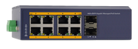 Silarius SIL-INDSW8P1G2SFP 10 Ports Gigabit managed industrial PoE switch - 8 Gigabit RJ45 ports and 2 Gigabit SFP slots