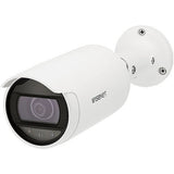 Hanwha ANO-L7012R Wisenet A-Series 4MP IR WDR Bullet IP Camera, 3mm Fixed Lens, White