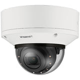 Hanwha XND-C6083RV Wisenet X Series 2MP Indoor IR Vandal Dome Camera, 2.8-12mm Motorized Varifocal Lens, White