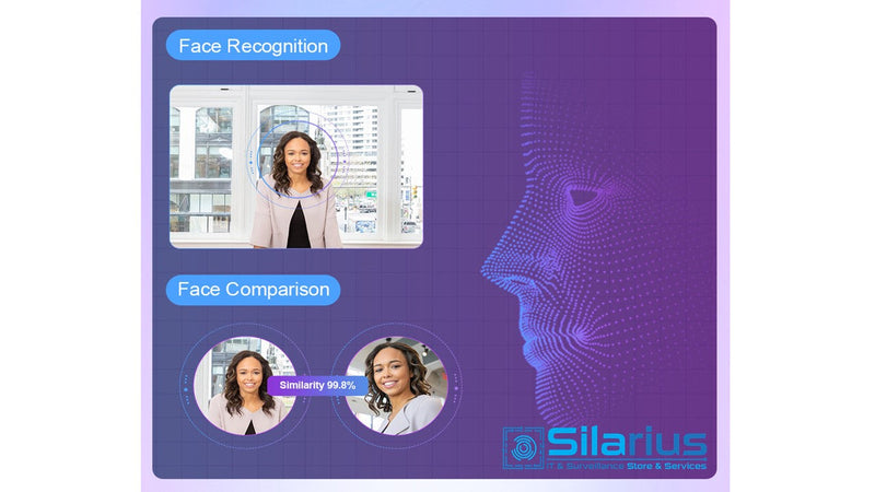 Silarius Pro Series SIL-NVRAI164 36-Channels 4K AI NVR Gigabit 12MP Face Recognition, Face comparison, NVR, 4TB HDD