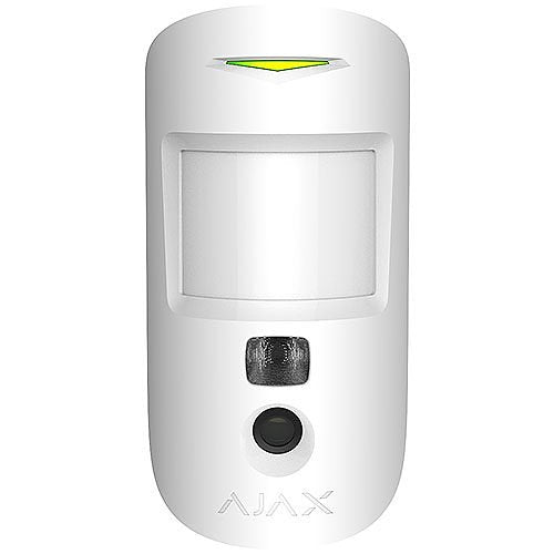 AJAX 42820.23.WH3 Wireless Motion Detector with Visual Alarm Verification and Pet Immunity, White