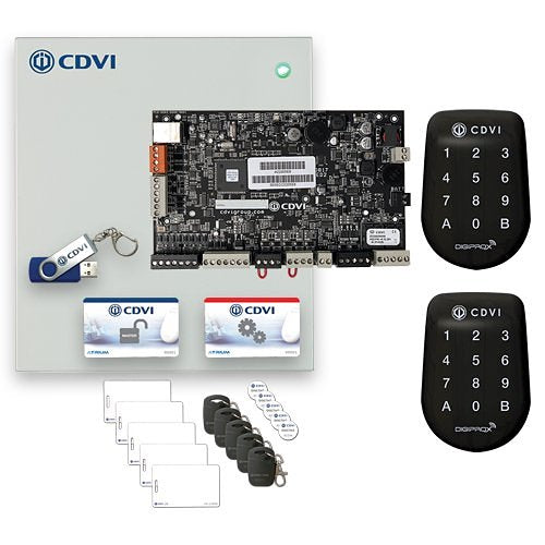 CDVI A22KITSKB Atrium 2-Door SOLARK Keypad Reader Door Access Control System