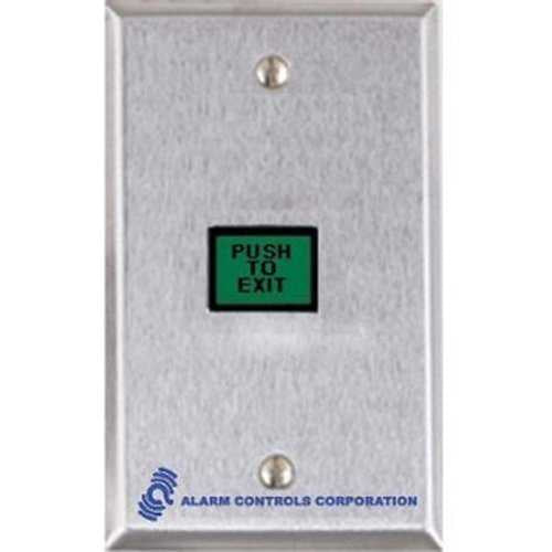 Alarm Controls TS-7R Request to Exit Station, Push Button, Labeled "PUSH TO EXIT"