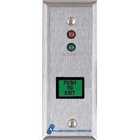 Alarm Controls TS-8 Request to Exit Station with LEDs on Narrow 1-3/4" Plate, 302 Stainless Steel