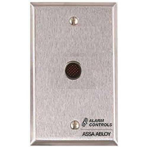 Alarm Controls RP-28L Remote Wall Plate with 1/2" Red LED, Single Gang, Stainless Steel