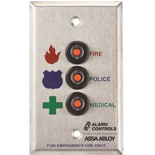 Alarm Controls RP-46 Remote Wall plate with Three DPDT Switches, Single Gang