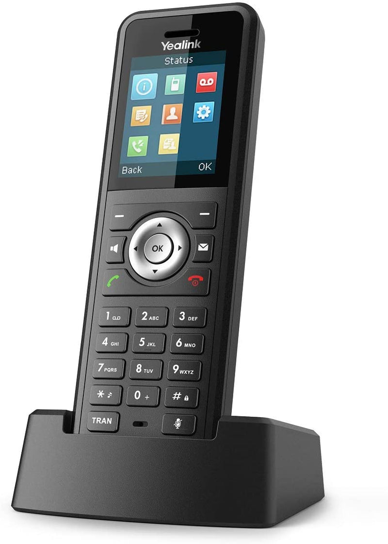 Yealink W59R Cordless Ruggedized DECT IP Phone, Base Station Not Included, 1.8-Inch Color Display, Power Adapter Included
