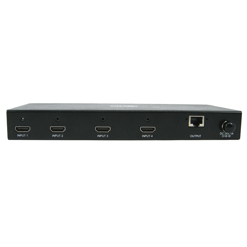 Tripp Lite B320-4X1-HH-K1 4-Port HDMI Switch Kit, 4K 60 Hz, 4 HDMI Inputs to 1 HDMI over Cat6 Extender, 50 ft., TAA