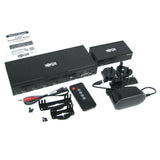 Tripp Lite B320-4X1-HH-K2  4-Port HDMI Switch Kit, 4K 60 Hz, 4 HDMI Inputs to 1 HDMI over Cat6 Extender, 125 ft., TAA