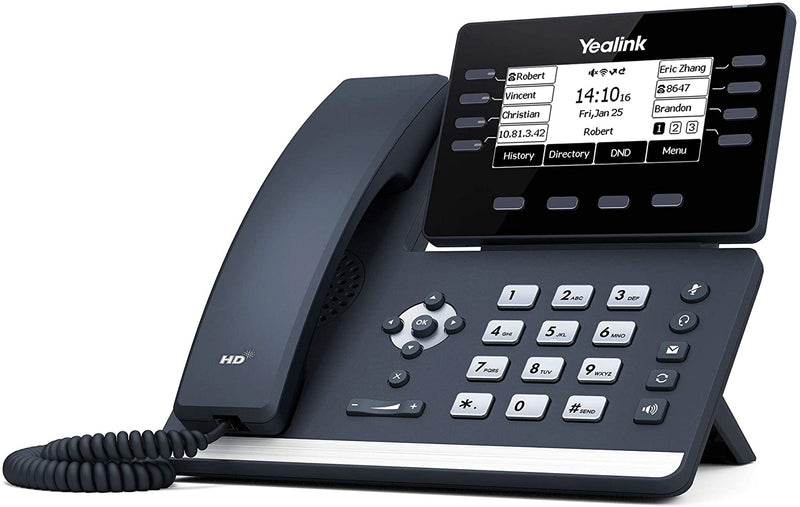 Yealink SIP-T53W IP Phone, 12 VoIP Account Dual-Port Gigabit Ethernet, Power Adapter Not Included