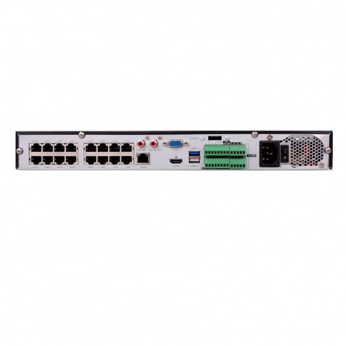 Everfocus Ironguard 16 Channels 16 PoE Network Video Recorder, No HDD
