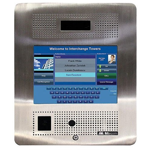 Mircom TX3-TOUCH-F15-D Tx3 Touch 15 Flush Mount Voice Entry System