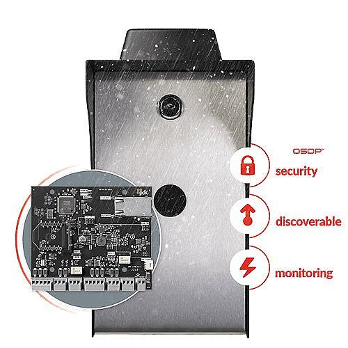 PDK ProdataKey RPE Red Pedestal Outdoor 2 Door Controller with Weatherproof Stainless-Steel Enclosure, Ethernet