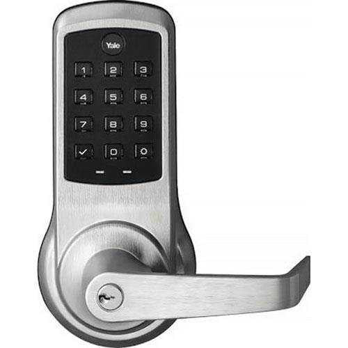Yale NTB610-ZW2-626 nexTouch Push Button Lever Lock with Z-Wave, Satin Chrome