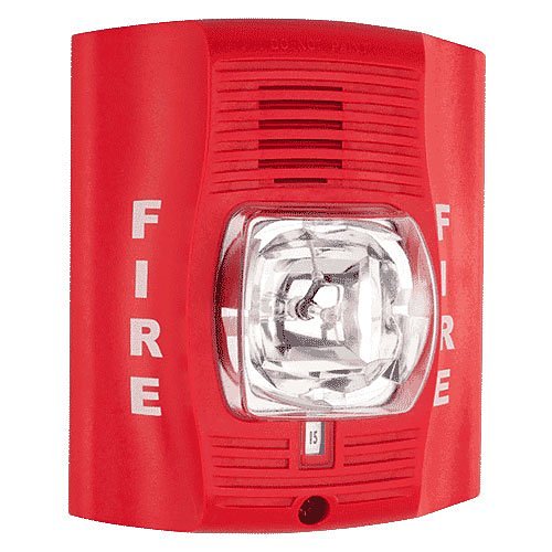 System Sensor P4RK-R SpectrAlert Advance Outdoor Selectable Output Horn Strobe, 4-Wire, Standard CD, "FIRE" Marking, Red (Replacement Model)