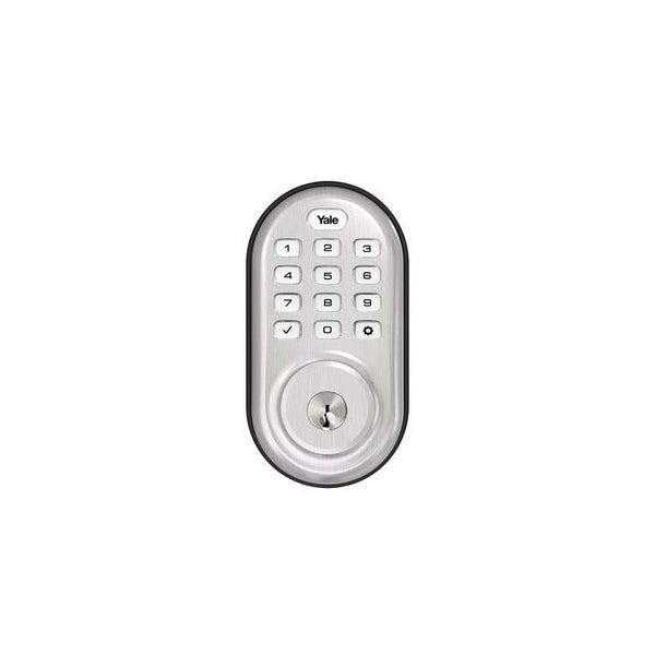 Yale YRD216-CBA-619 Assure Lock Push Button Deadbolt Satin Nickel